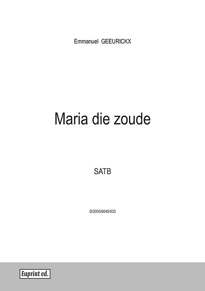 Er is een kuikentje geboren - Maria die zoude
