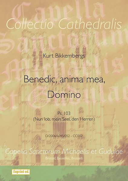 Benedic, anima mea, Domino (CC012)