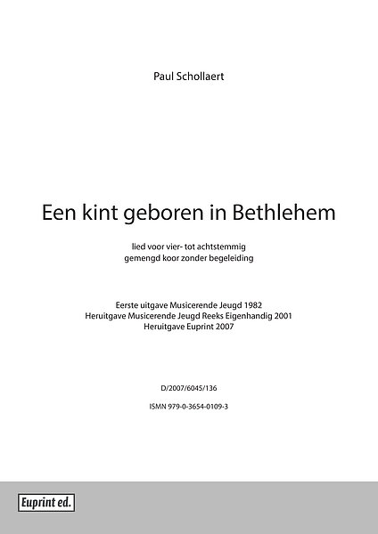 Een kint geboren in Bethlehem