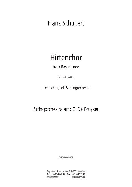 Hirtenchor (choirpart)