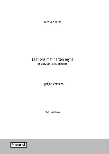 Laet ons met herten reyne