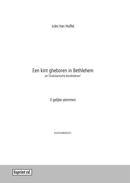 Een kint gheboren in Bethlehem