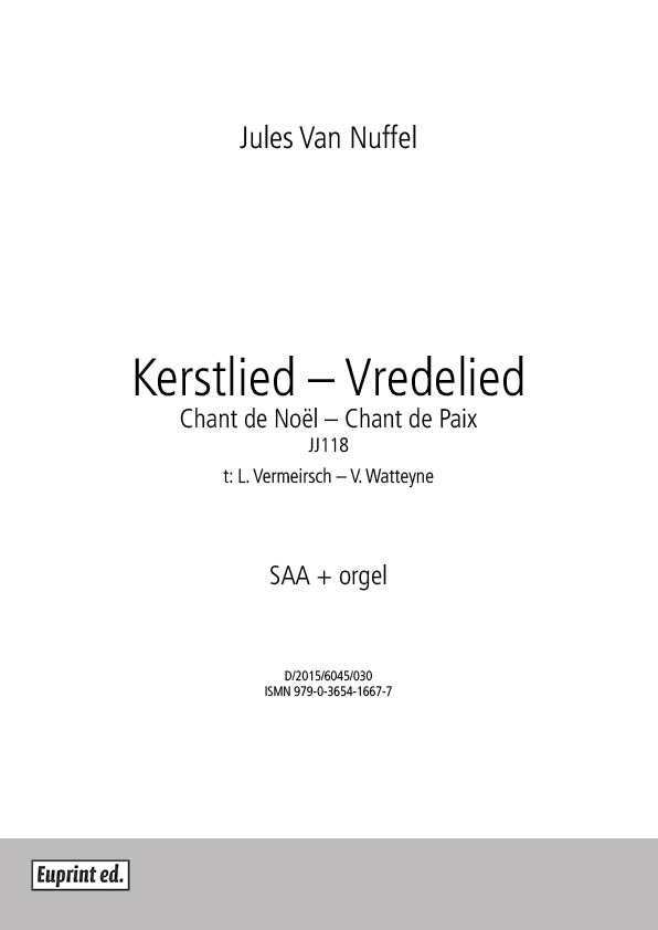 Kerstlied -  Vredelied - Chant de Noël - Chant de Paix