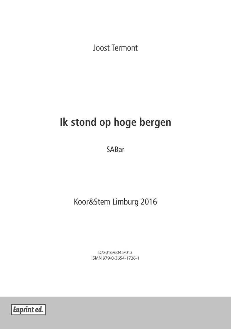 Ik stond op hoge bergen