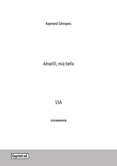 Amarilli, mia bella
