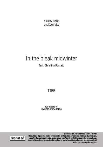 In the bleak midwinter