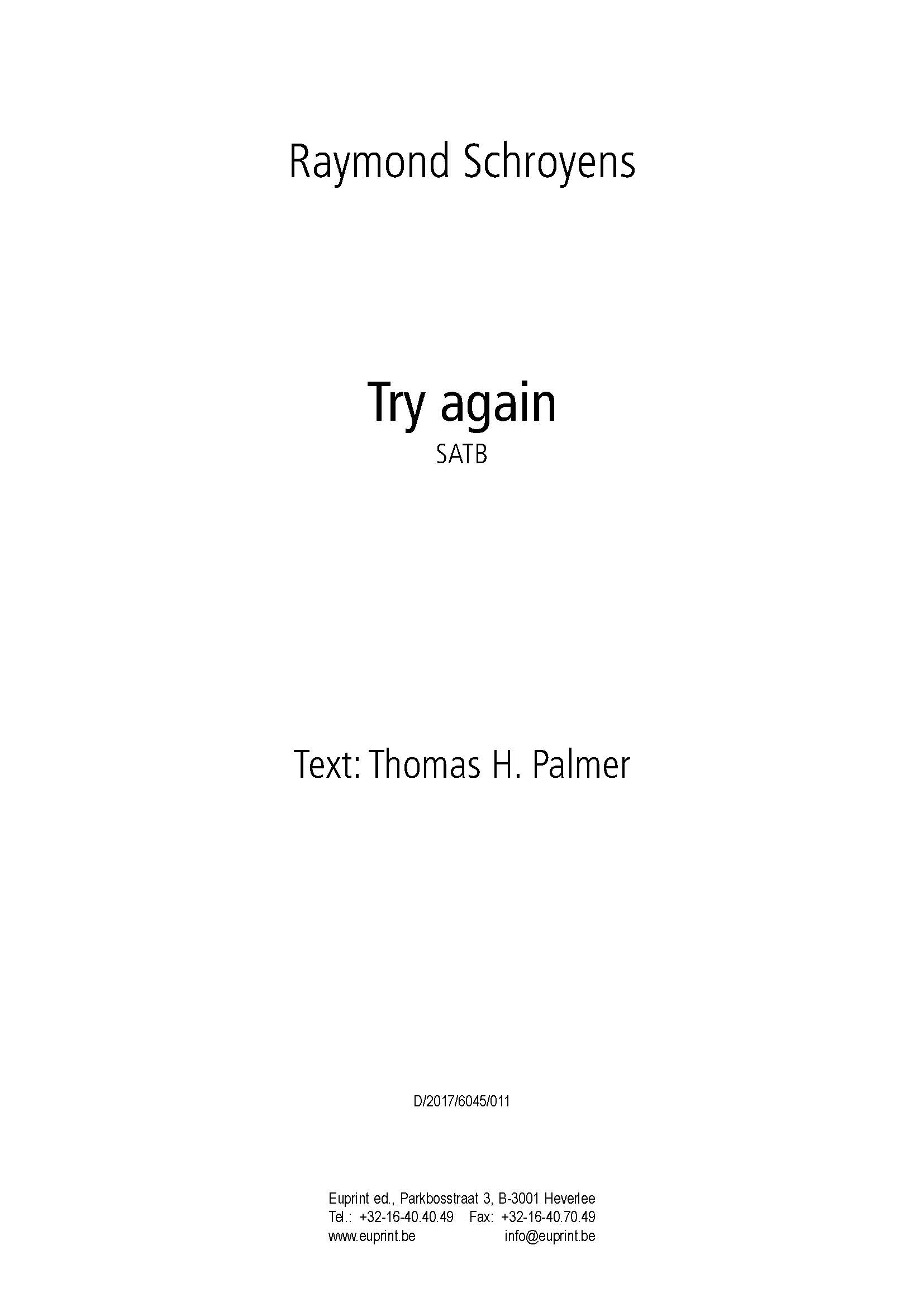 Try again (SATB)