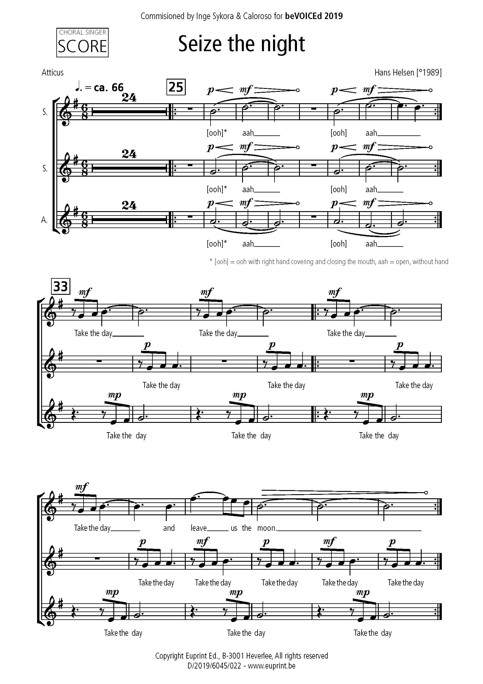 Seize the night (vocal part)
