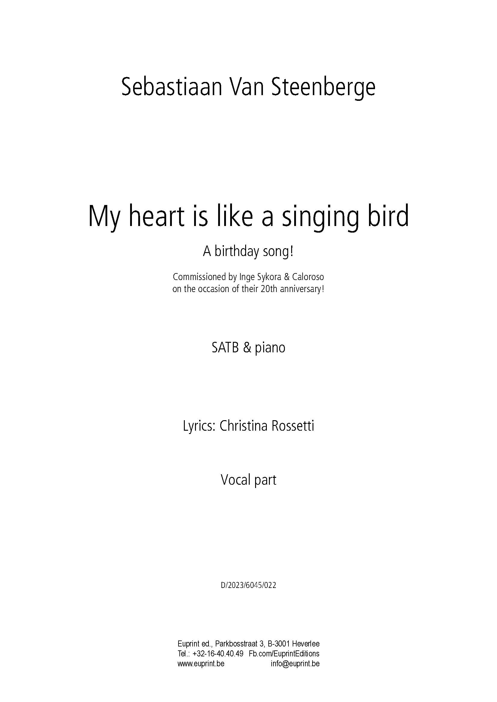 My heart is like a singing bird