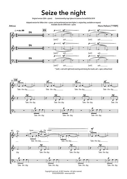 Seize the night (vocal part)