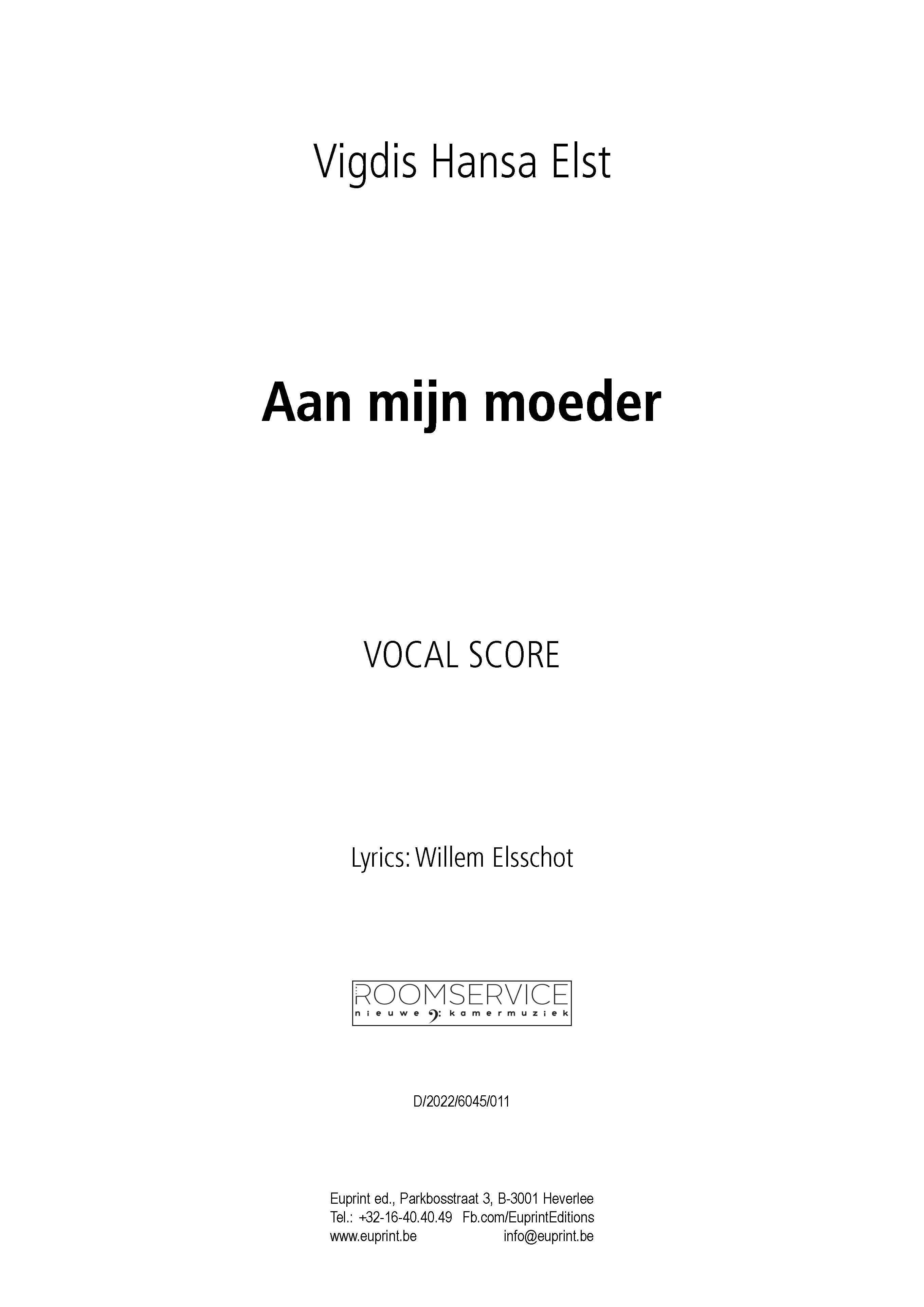 Aan mijn moeder