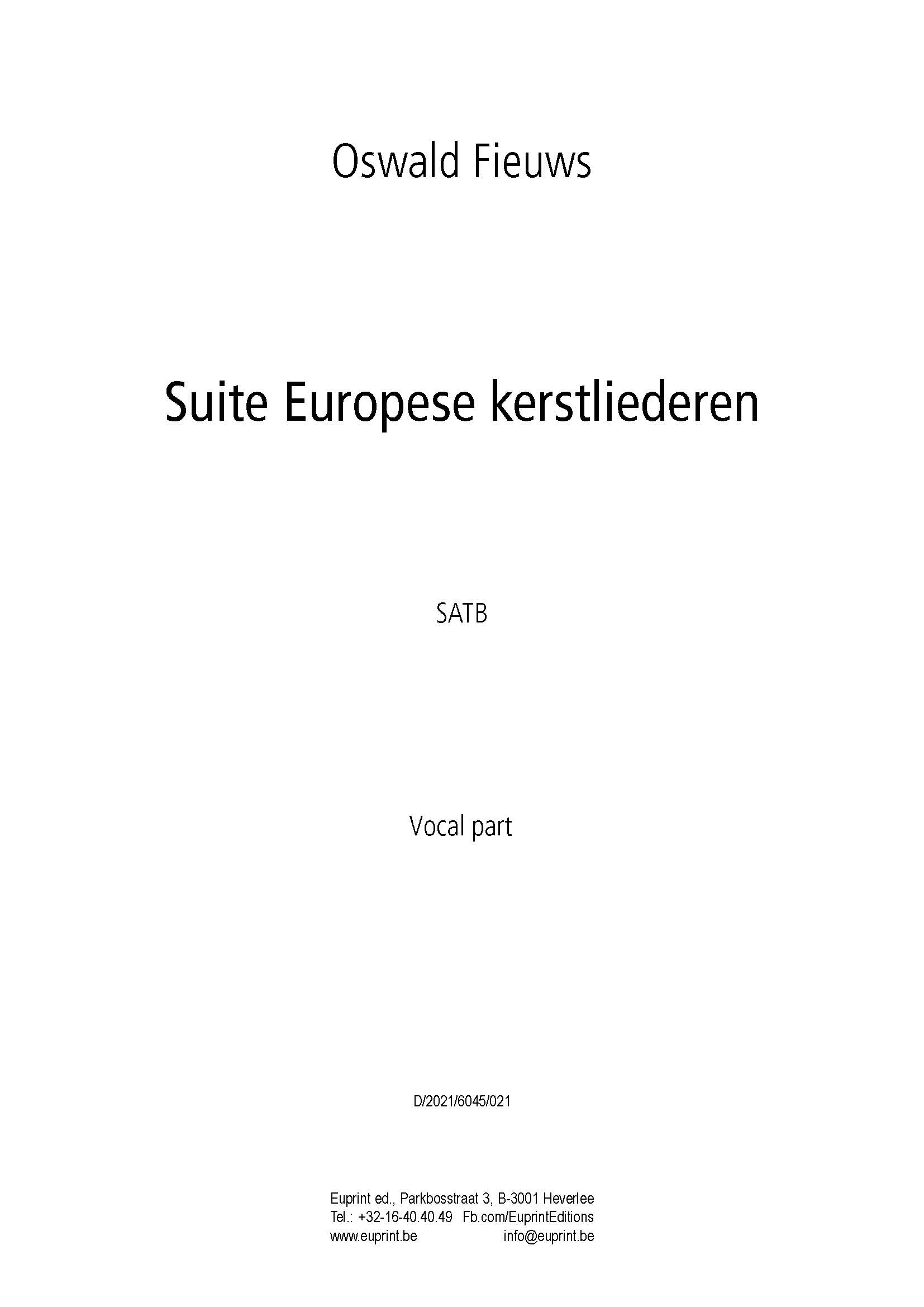 Suite Europese kerstliederen (vocal)