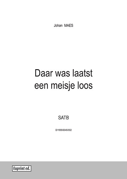 Daar was laatst een meisje loos