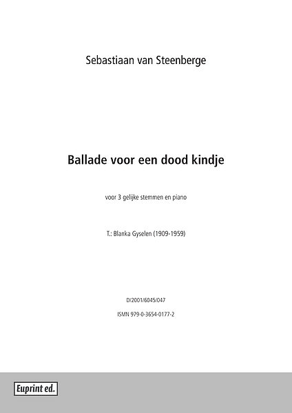 Ballade voor een dood kindje