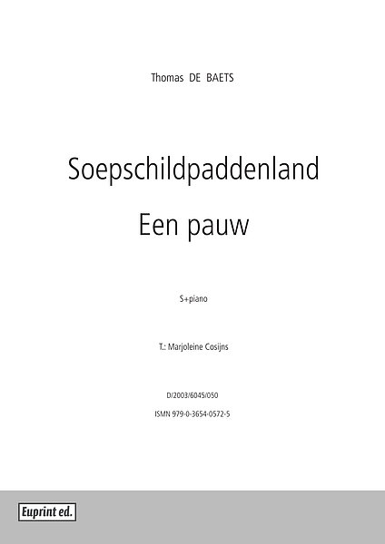 Een pauw - Soepschildpaddenland